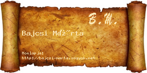 Bajcsi Márta névjegykártya